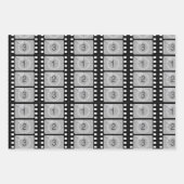 Feuille De Papier Cadeau Trio Thème Film (Devant 3)