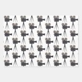 Feuille De Papier Cadeau Trio Thème Film (Devant)