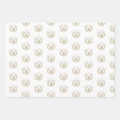 Feuille De Papier Cadeau Trio Whimsical Bee Wreath (Devant 2)