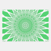 Feuille De Papier Cadeau Tristy de semis verts Mandala (Devant 2)