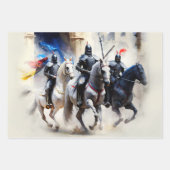 Feuille De Papier Cadeau Trois Chevaliers Sortent - La Quête (Devant)