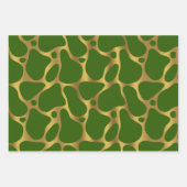 Feuille De Papier Cadeau Trois couleurs abstrait girafe motif 2 (Devant 2)
