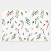 Feuille De Papier Cadeau Trois motifs de Noël différents (Devant 3)