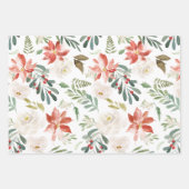 Feuille De Papier Cadeau Trois motifs de Noël différents (Devant)