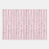 Feuille De Papier Cadeau Trois nuances de bois rose noué (Devant 2)