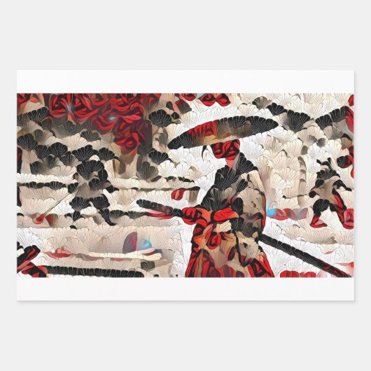 Feuille De Papier Cadeau Trois Ronin par NFT Artisans (Devant)