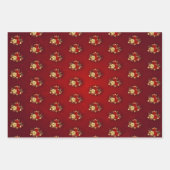 Feuille De Papier Cadeau Trois Roses de bijoux (Devant 3)