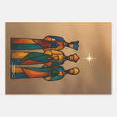 Feuille De Papier Cadeau Trois Sages Abstraits (Devant 2)