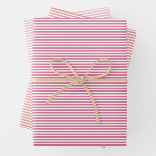 Feuille De Papier Cadeau Trois tons rose (En situation)
