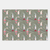 Feuille De Papier Cadeau Trolls Gnomes de Noël (Devant)