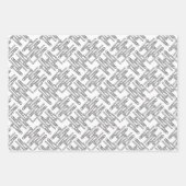 Feuille De Papier Cadeau Trombone Crosshatch (Devant 3)