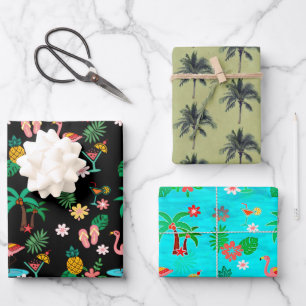 Feuille De Papier Cadeau Tropical
