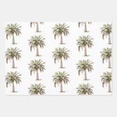Feuille De Papier Cadeau Tropical Aloha Beach Cocots Palm Tree Mariage (Devant)
