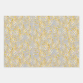 Feuille De Papier Cadeau Tropical Arbres de palmiers d'or (Devant 3)