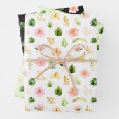 Feuille De Papier Cadeau Tropical Jungle Floral Pattern (En situation)