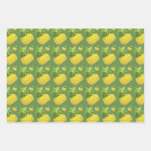 Feuille De Papier Cadeau Tropical Pineapple Pattern: Summer Fruit Art (Devant)