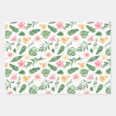 Feuille De Papier Cadeau Tropical rose Flamingo (Devant 2)