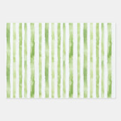 Feuille De Papier Cadeau Tropical rose floral vert rayures Mariage (Devant 2)