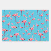 Feuille De Papier Cadeau Tropical Summer Pink Flamingo Pattern (Devant)