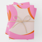 Feuille De Papier Cadeau Trucs de pinceau Abstrait rose (En situation)