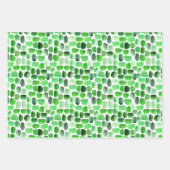 Feuille De Papier Cadeau Trucs de pinceau vert (Devant)