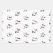 Feuille De Papier Cadeau True Love Black Valentine's (Devant 3)