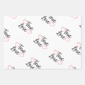 Feuille De Papier Cadeau True Love Black Valentine's (Devant 2)