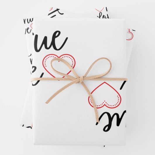 Feuille De Papier Cadeau True Love Black Valentine's (En situation)