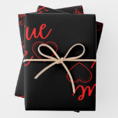 Feuille De Papier Cadeau True Love Red Valentine's (En situation)