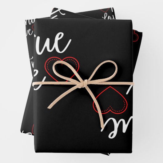 Feuille De Papier Cadeau True Love White Valentine's (En situation)