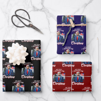 Feuille De Papier Cadeau Trump a obtenu ce que je voulais pour Noël