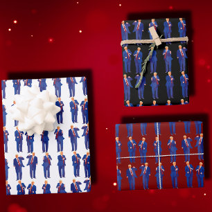 Feuille De Papier Cadeau Trump Danse Drôle Trump Dancing Gift