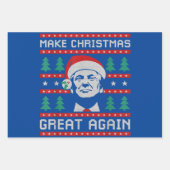 Feuille De Papier Cadeau Trump Make Christmas Great Again (Devant 3)