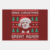 Feuille De Papier Cadeau Trump Make Christmas Great Again (Devant)