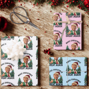 Feuille De Papier Cadeau Trump redonne sa grandeur à Noël Trump drôle