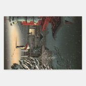 Feuille De Papier Cadeau Tsuchiya Koitsu - Neige au temple de Nezu (Devant 3)