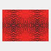 Feuille De Papier Cadeau Tubulaire Noir Et Rouge (Devant)