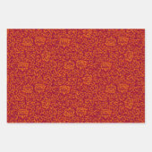 Feuille De Papier Cadeau Tudor Damask Renaissance (Devant 3)