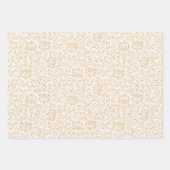 Feuille De Papier Cadeau Tudor Damask Renaissance (Devant)