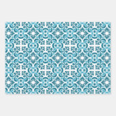 Feuille De Papier Cadeau Tuile bleue portugaise (Devant 2)