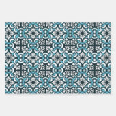 Feuille De Papier Cadeau Tuile bleue portugaise (Devant)