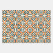 Feuille De Papier Cadeau Tuile bleue portugaise (Devant 3)