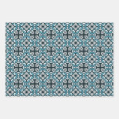 Feuille De Papier Cadeau Tuile bleue portugaise (Devant)