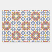 Feuille De Papier Cadeau Tuile marocaine - 3 couleurs (Devant 3)