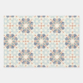 Feuille De Papier Cadeau Tuile marocaine - 3 couleurs (Devant 2)