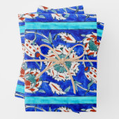 Feuille De Papier Cadeau tuiles d'iznik (En situation)