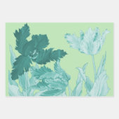 Feuille De Papier Cadeau Tulide perroquet, Floral (Devant 3)