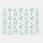 Feuille De Papier Cadeau Tulipe rose (Devant 2)