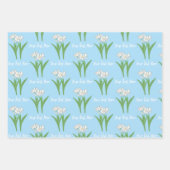 Feuille De Papier Cadeau Tulipes blanches (Devant 3)