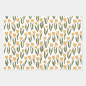 Feuille De Papier Cadeau Tulipes de printemps (Devant 3)